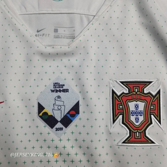 Nike Portugal FPF Cristiano Ronaldo #7 2018/2019 Away White Jersey Euro 2020 Qua